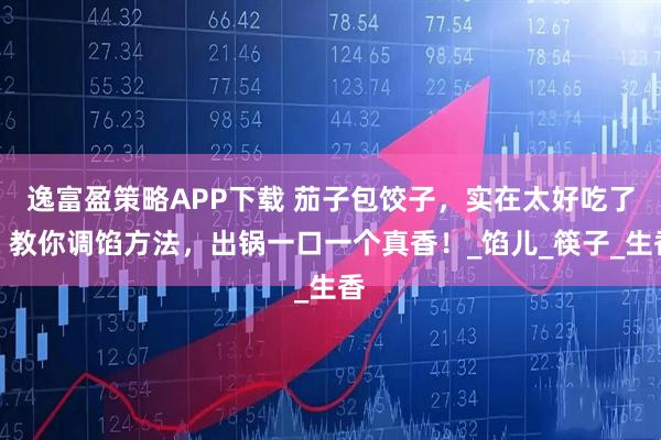 逸富盈策略APP下载 茄子包饺子，实在太好吃了！教你调馅方法，出锅一口一个真香！_馅儿_筷子_生香