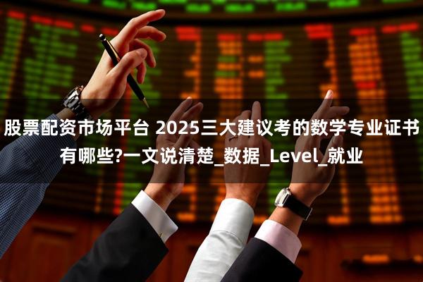 股票配资市场平台 2025三大建议考的数学专业证书有哪些?一文说清楚_数据_Level_就业