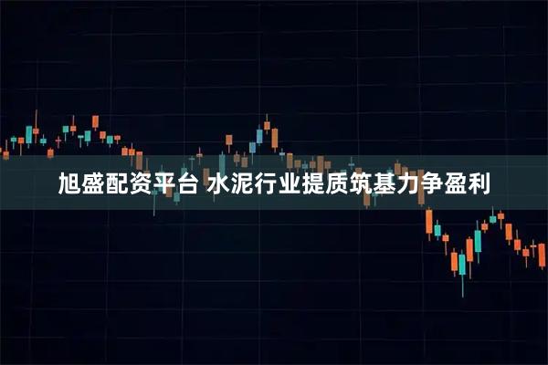 旭盛配资平台 水泥行业提质筑基力争盈利